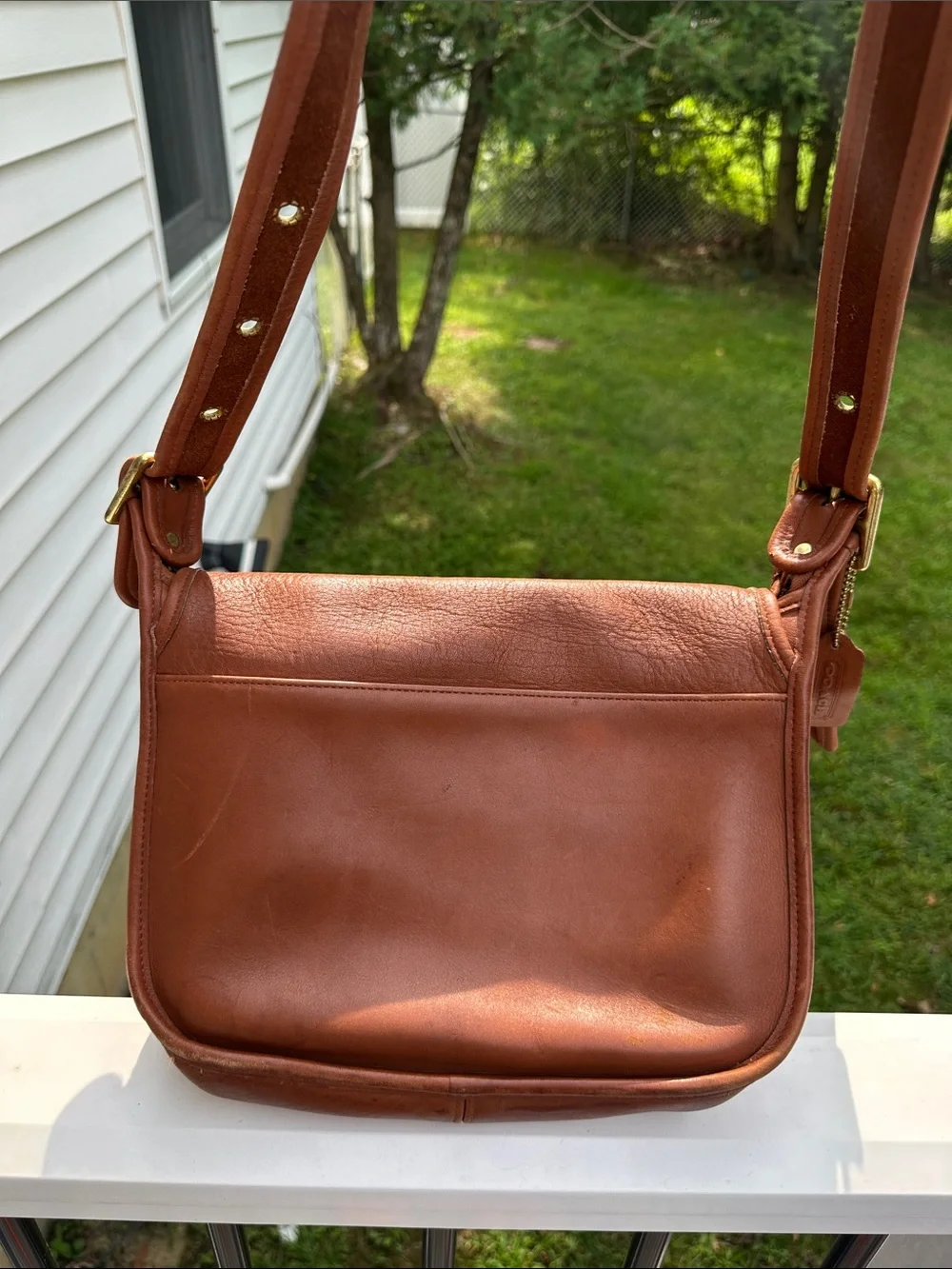 Vintage Coach Patricia's Legacy Black Leather Flap Crossbody Bag 9951
